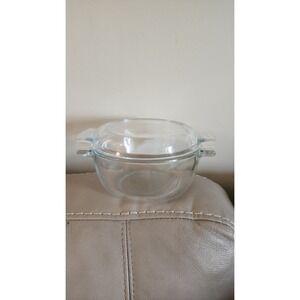 Vintage Pyrex Corning France 451 Clear Glass Casserole Serving Dish With Lid